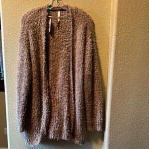 Cozy Brown Fuzzy Cardigan